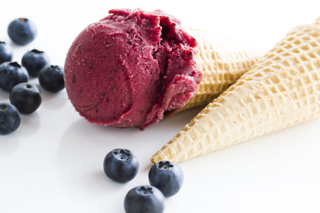 Gelato with Blueberries